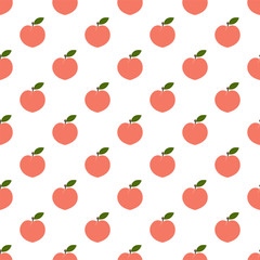 Peach. Colored Seamless Vector Patterns 