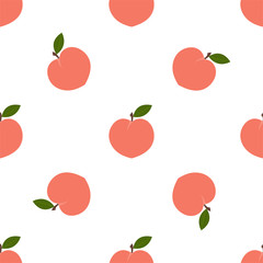 Peach. Colored Seamless Vector Patterns 