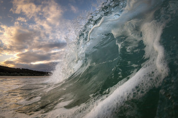 Big waves at sunrise, Sydney Australia
