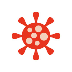 stop the spread concept, coronavirus symbol icon, flat style