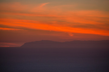 sunset over catalina