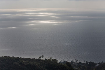 reflections over the ocean