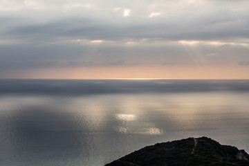 reflections over the ocean
