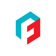 Letter F simple logo