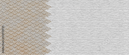 Fototapete Japanese Traditional Pattern Wave Pattern Japanese Background Material 背景 和柄 青海波 波 海 和 和風 壁紙 テクスチャー Wdw