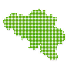 Fototapeta na wymiar ベルギー　地図　緑　アイコン