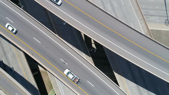 LBJ 635 and US 75 Interstate Highway Freeway Dallas Texas Aerial View
