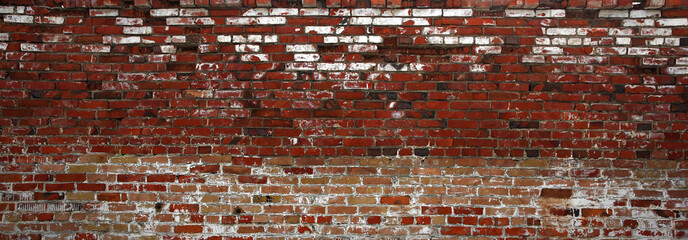 Brick wall texture or background, panorama