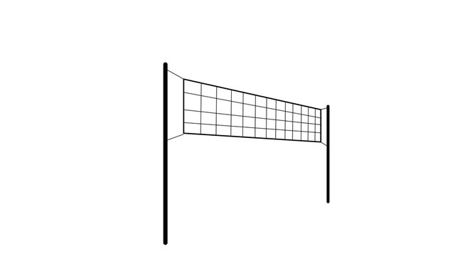 close up volleyball net illustration 