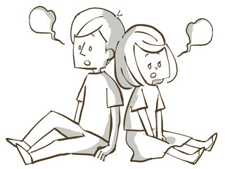 放心状態の男女-夫婦・カップル