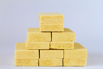 Chinese snack mung bean cake green bean cake close up