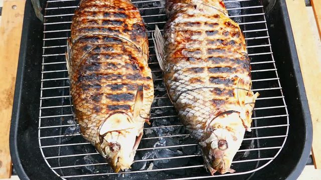 Grilled fish. Colombian cuisine concept