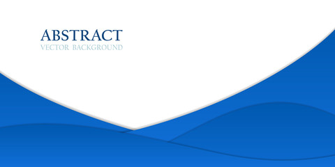 曲線的な背景　青