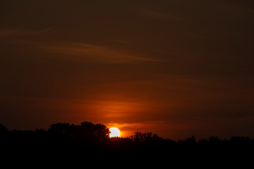 Covid-19 Lockdown sunset in Guatemala City