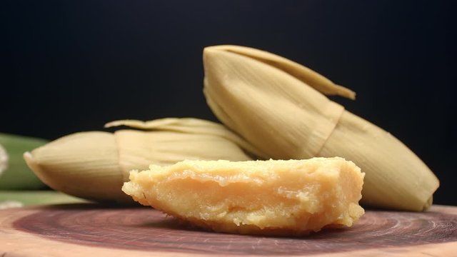 Typical Brazilian food made with corn, called Pamonha