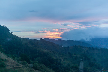 atardecer desde el campo