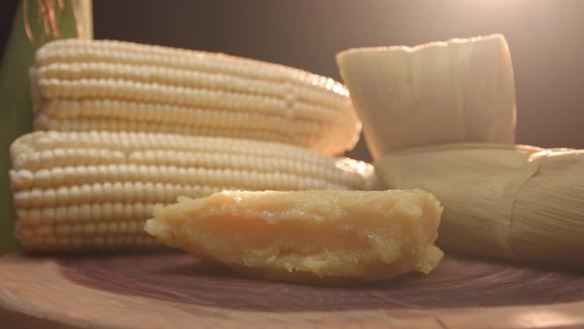 Typical Brazilian food made with corn, called Pamonha