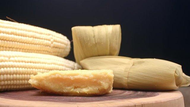 Typical Brazilian food made with corn, called Pamonha
