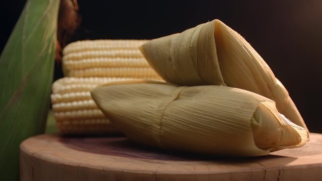 Typical Brazilian food made with corn, called Pamonha