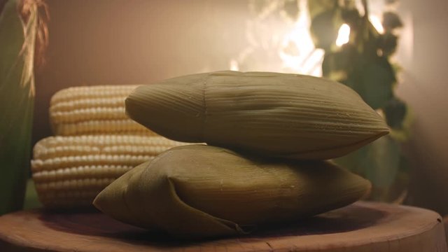 Typical Brazilian food made with corn, called Pamonha