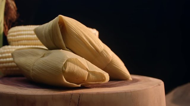 Typical Brazilian food made with corn, called Pamonha