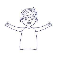 Isolated boy cartoon vector design
