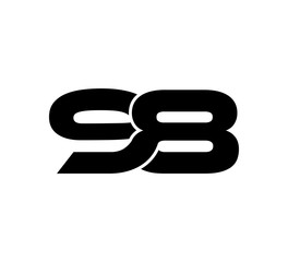 Initial 2 numbers Logo Modern Simple Black 98 - obrazy, fototapety, plakaty