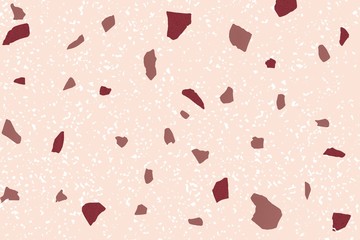 Terrazzo flooring pattern. Texture of classic floor in Venetian style natural stone. Modern minimalistic floor tile for interior decoration. Trendy Terrazzo abstract.