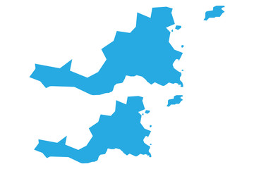 Fototapeta premium Map - Saint Martin Couple Set , Map of Saint Martin,Vector illustration eps 10.