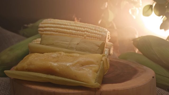 Typical Brazilian food made with corn, called Pamonha