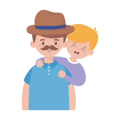 Fototapeta premium Father and son vector design