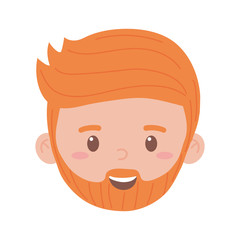 Avatar man cartoon with beard vector design