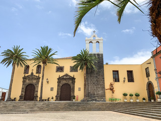 Fototapeta na wymiar Spanish church in Garachico village, Tenerife - Canary Islands