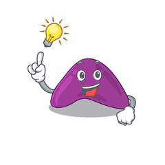 Mascot character of smart adrenal has an idea gesture