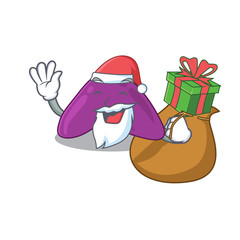 Cartoon design of adrenal Santa having Christmas gift