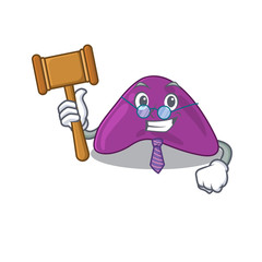 A wise judge of adrenal mascot design wearing glasses