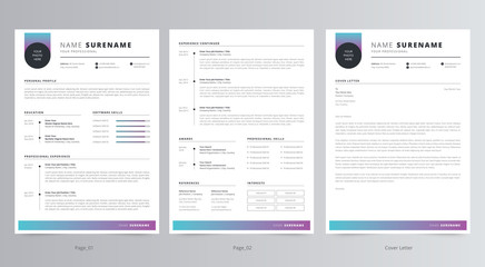 Professional Resume/CV And Cover Letter Template Design