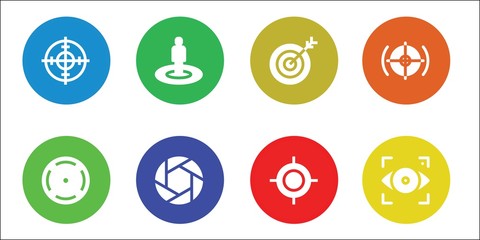 objective icon set