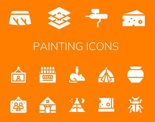 Modern Simple Set of painting Vector filled Icons