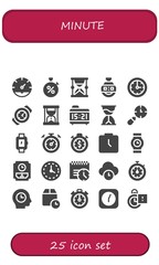 minute icon set