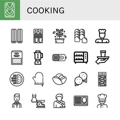Set of cooking icons