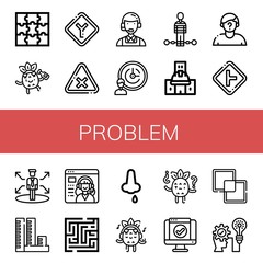 problem simple icons set