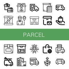 parcel icon set