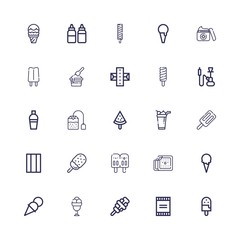 Editable 25 flavor icons for web and mobile