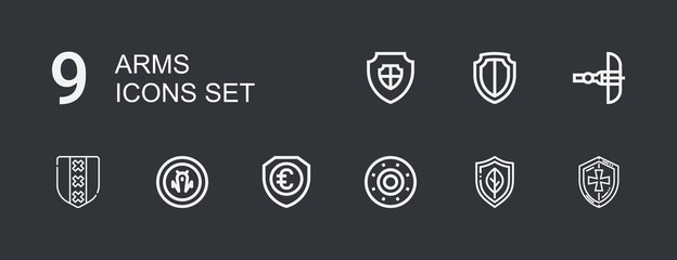 Editable 9 arms icons for web and mobile