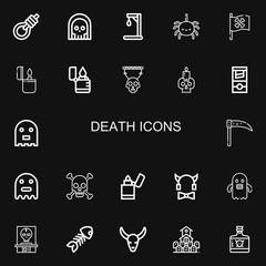 Editable 22 death icons for web and mobile