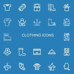 Editable 22 clothing icons for web and mobile