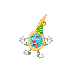 Fototapeta premium entertaining Clown clostridium tetani caricature character design style