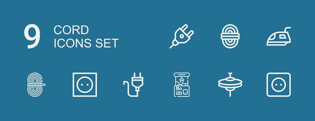 Editable 9 cord icons for web and mobile
