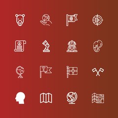 Editable 16 africa icons for web and mobile